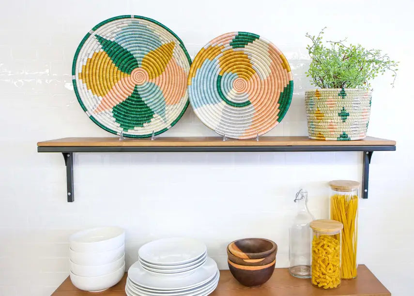 woven tapered multicolor planter 7