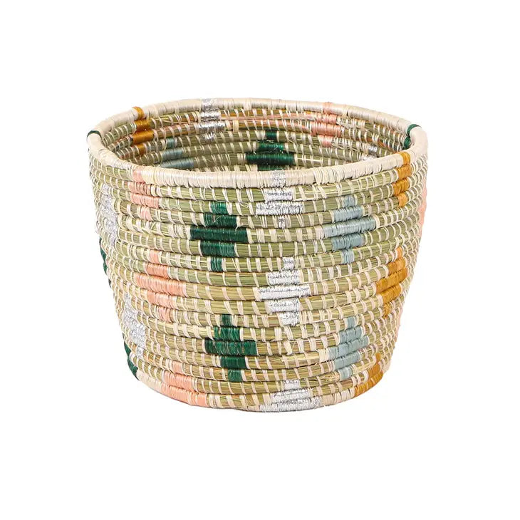 woven tapered multicolor planter
