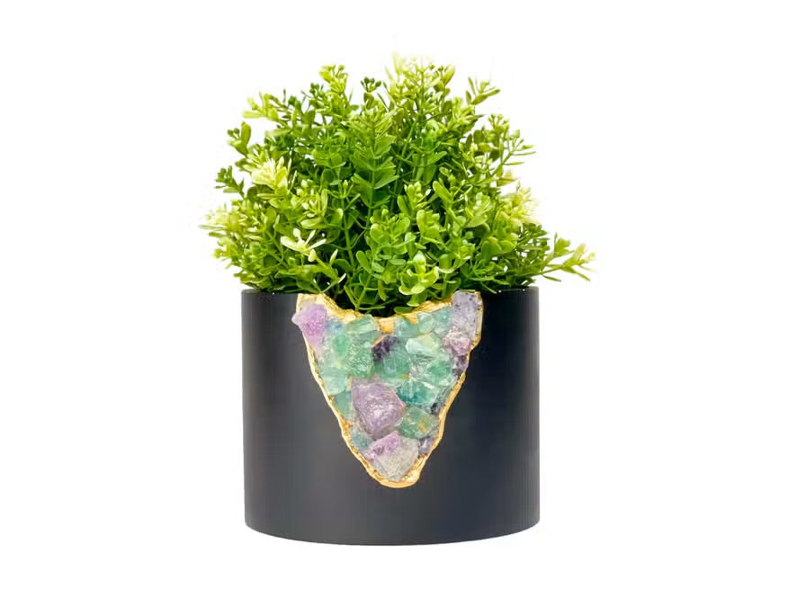 Fluorite Geode Planter