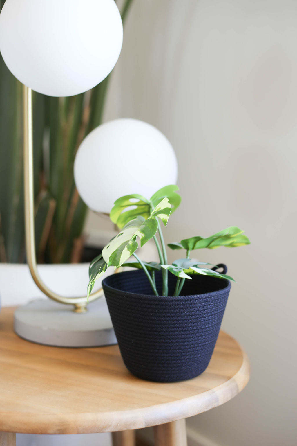 rope standing plant basket plant pot cover 4in 6in 8in size off white minimalist style