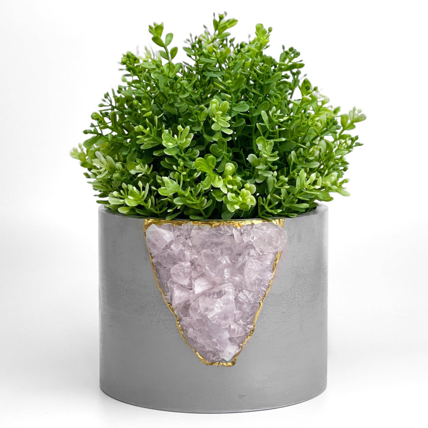 Rose Quartz Geode Planter